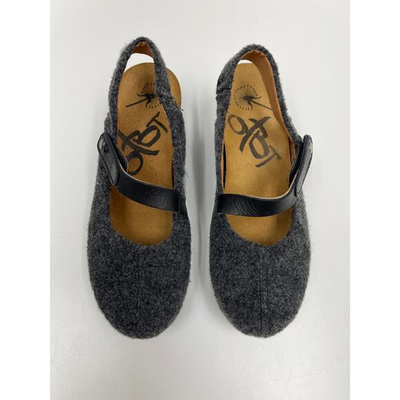 OTBT Prog Mary Jane Felt Wedge Ankle Strap Artsy Travel Comfort Clogs - Size 7 - Picture 2 of 11